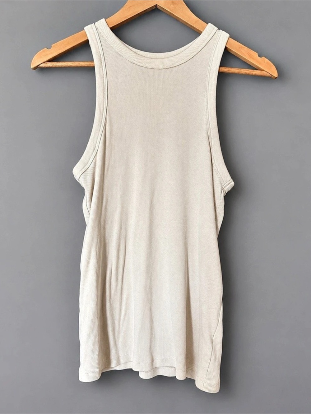 a new day Ribbed Tank Top in Cream Size Large Like New
